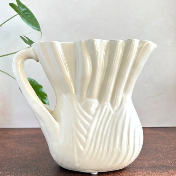 Crate & Barrel Ivory Ceramic Stoneware Pitcher By B. Eigen 8x9 NWT - Picture 1 of 8